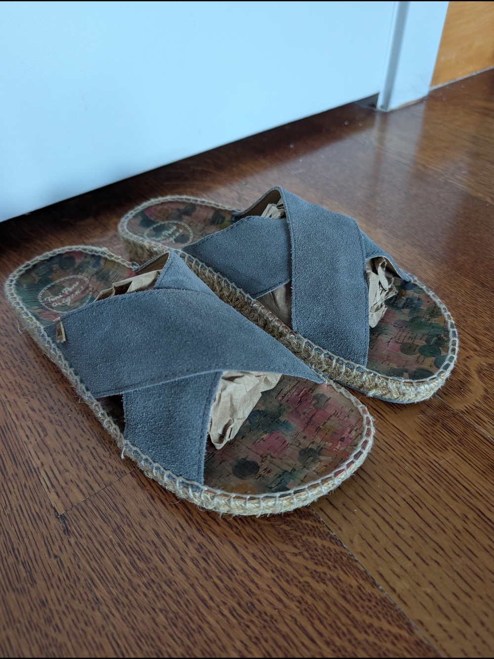 Toni Pons Women's Blue Suede Espadrille Slide Sandals EU 39 US 8.5